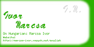 ivor marcsa business card